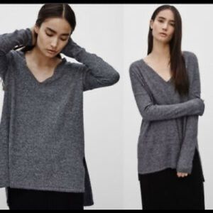Babaton Erin sweater in dk grey speckle.